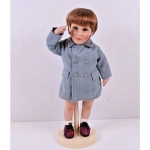 John John JFK Jr A Farewell Salute Danbury Mint Porcelain Doll Elke Hutchens New